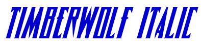 Timberwolf Italic police de caractère